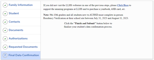 Step 7: Final Data Confirmation